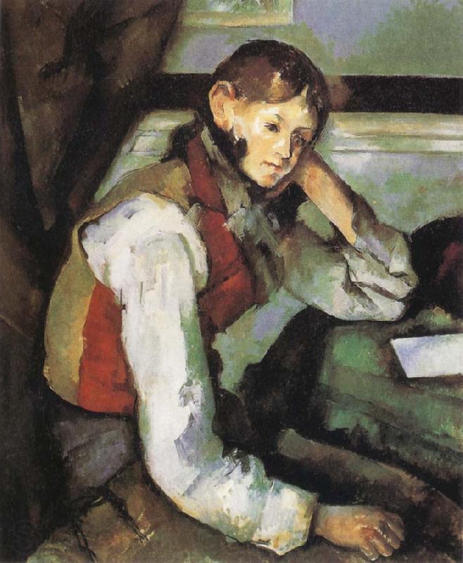 Paul Cezanne Boy with a Red Waistcoat Spain oil painting art